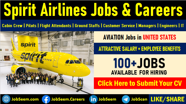 Spirit Airlines Careers Pilot, Cabin Crew, Flight Attendant Job Vacancy and Ground Staff Recruitment